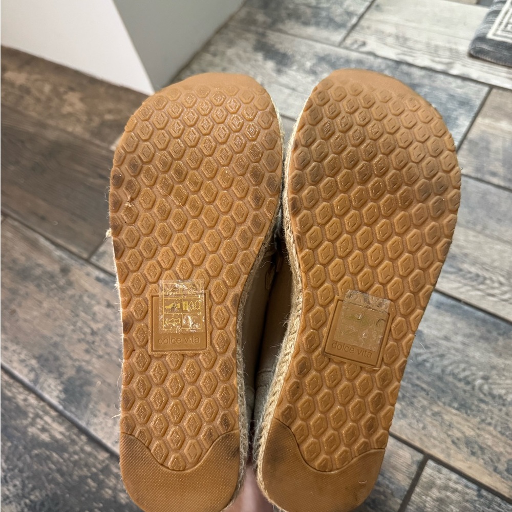Dolce Vita Beige Chain Espadrille Loafers - Picture 4 of 4
